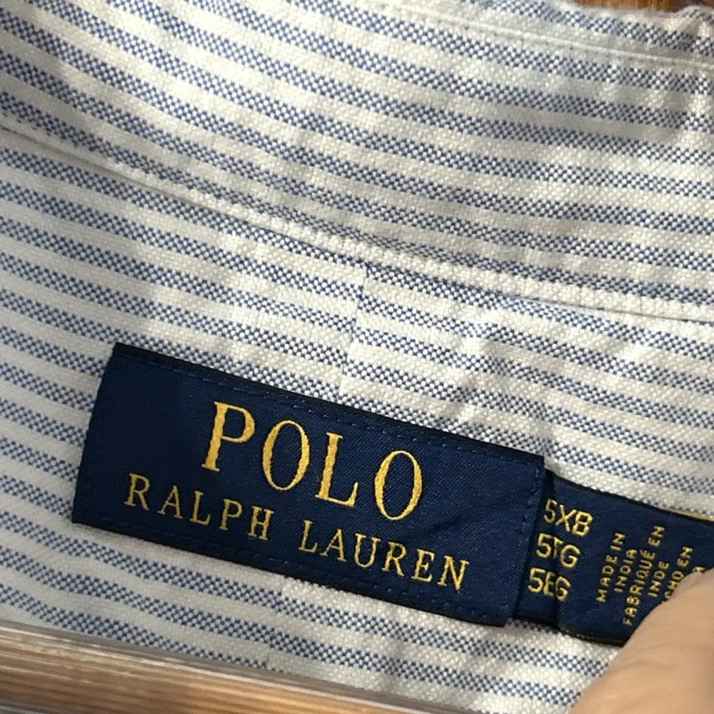 Mens Polo Ralph Lauren Big & Tall L/S Oxford Button Down Shirt Sz 5XB